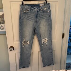 GAP Light Blue Distressed Ankle Jeans